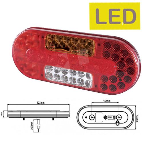 PILOTO TRASERO LED OVAL  IZDO