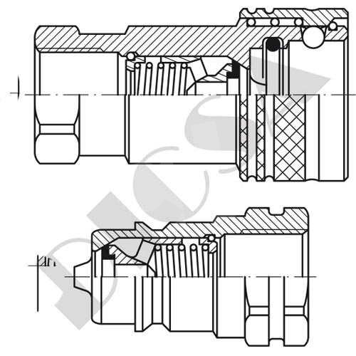 ENCHUFE RAP. HEMBRA PUNZON 1/2