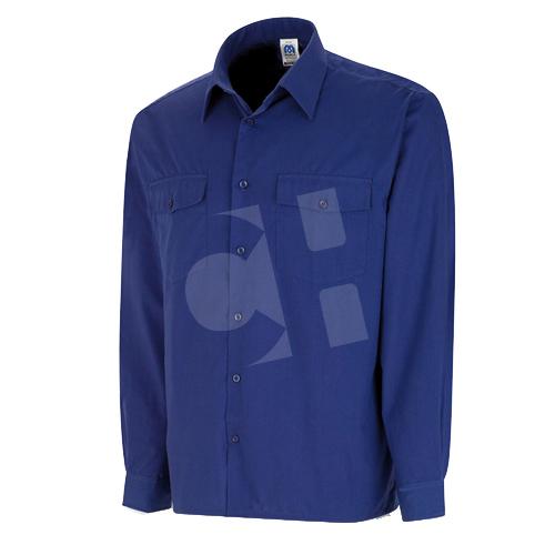 CAMISA TERGAL AZULINA MANGA LARGA