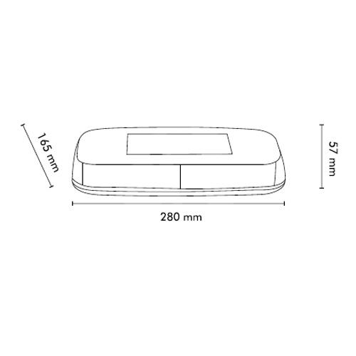 LUZ DE EMERGENCIA LED 280X165X57MM 30X3W