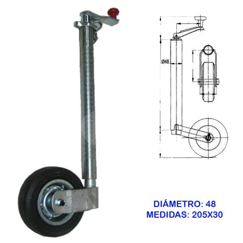 RUEDA JOCKEY D 48 ESTRIADA