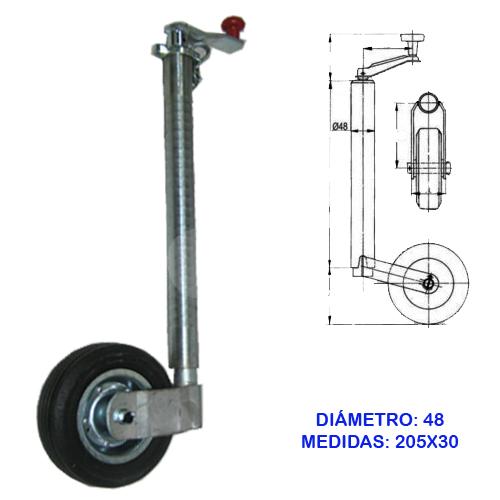 rueda jockey estriada