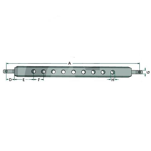 BARRA REMOLQUE 962mm 80X30 CAT2