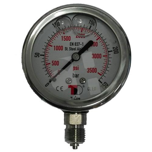 MANOMETRO GLICERINA 250 BAR 1/4 VERTICAL
