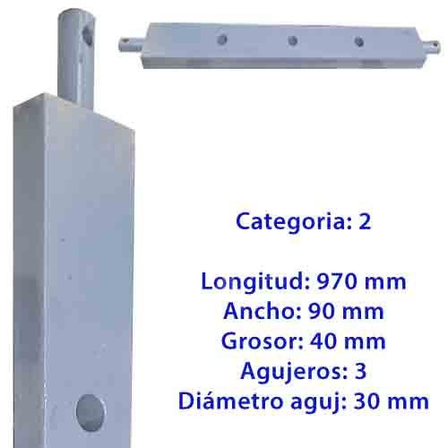 BARRA ENGANCHE DE REMOLQUE 80X40 L