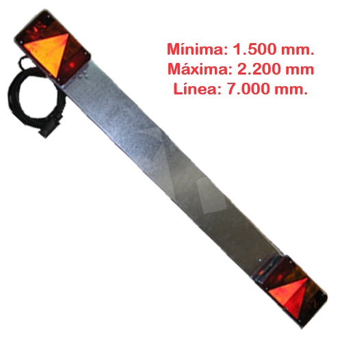 BARRA REMOLQUE EXTENSIBLE 1,5 -2,2 M LUZ NIEBLA