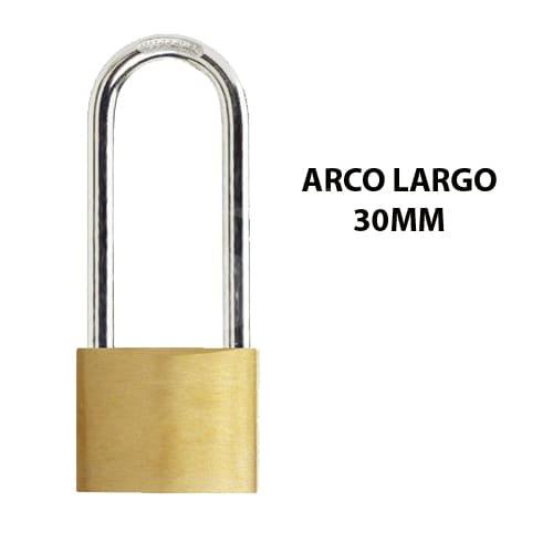 CANDADO AVL ARCO LARGO 30MM.