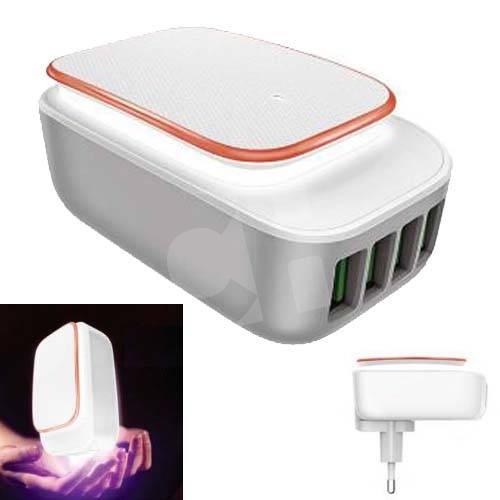 CARGAODR DIGITAL 4XUSB CON LUZ REGULABLE