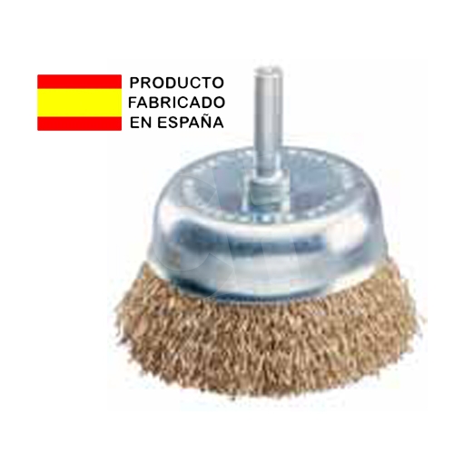 CEPILLO TAZA ALAMBRECON ESPIGA DE 75MM