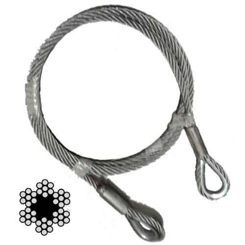 ESLINGA CABLE CON GUARDACABOS 22MMX6MTS