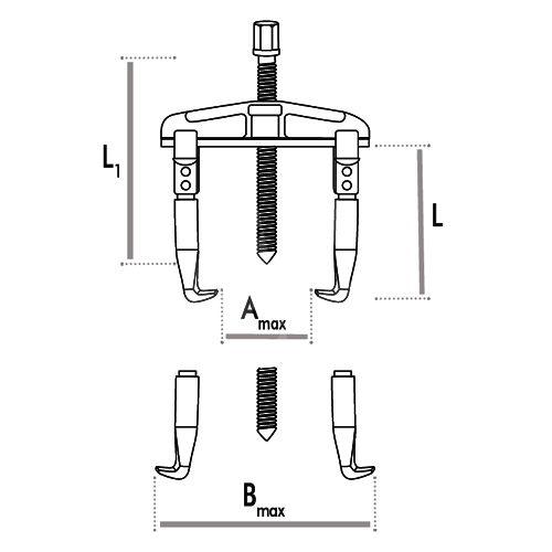 EXTRACTOR UNIV. 2 GARRAS REVER. 90X100