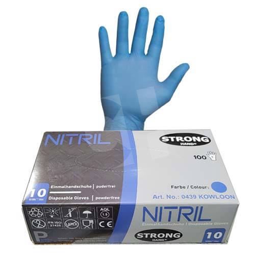 GUANTE NITRILO DESECHABLE AZUL T-10