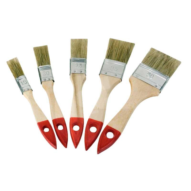 Juego de brochas planas de 5 piezas para pintar madera. Brocha para esmalte  y pintura. Brocha profesional de fibra sintética JFHHH pequeña