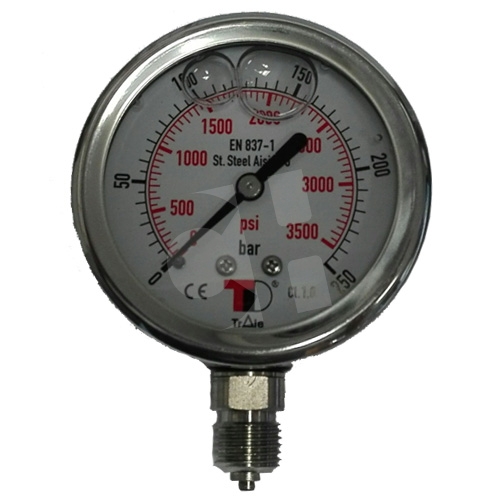 MANOMETRO GLICERINA 250 BAR 1/4 VERTICAL