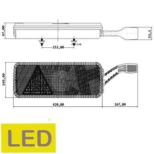PILOTO TRASERO LED C/ GALIBO IZQ