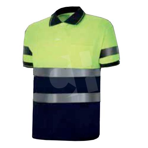 POLO FLUORESCENTE AMARILLO AZUL T-L