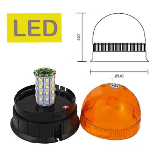 ROTATIVO ELECTRA PLANO LED 12-24V