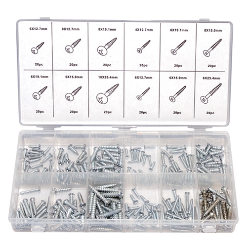 SURTIDO DE TORNILLOS MADERA 240 PIEZAS