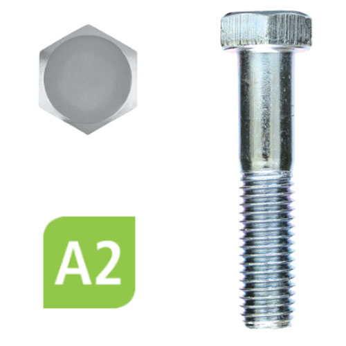 TORNILLO A2 DIN 931 8X80 INOX.