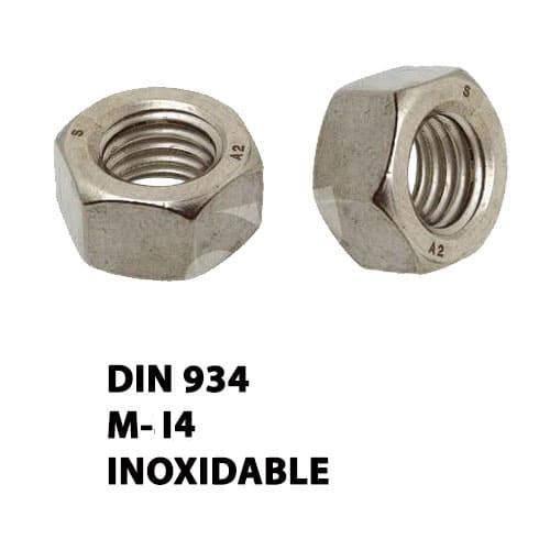 TUERCA A2 DIN 934 M-14 INOX.